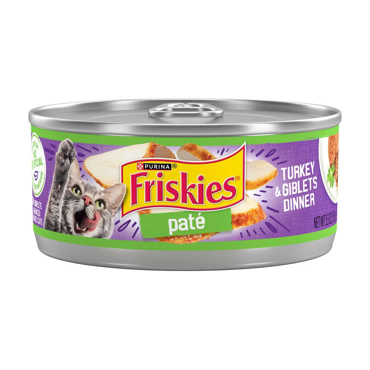 Purina Friskies Pate Turkey & Giblets Dinner Wet Cat Food, 5.5 oz