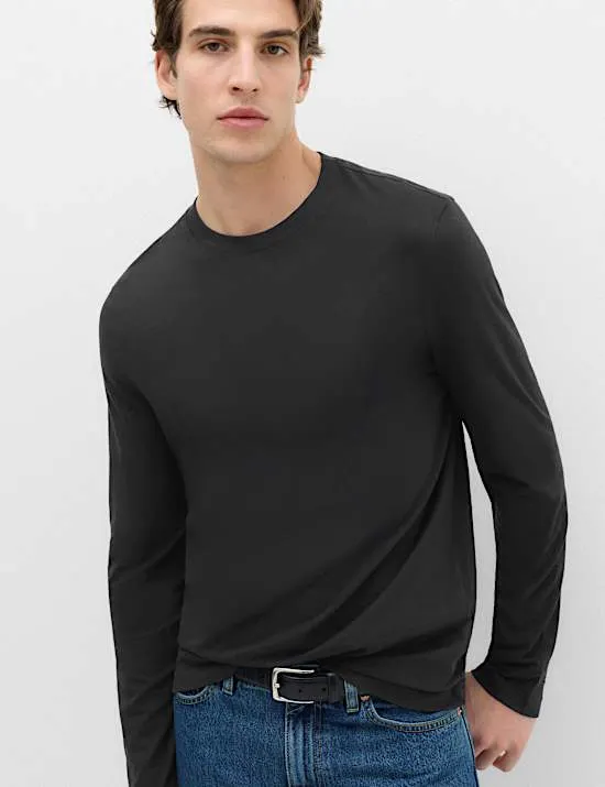 Pure Cotton Crew Neck T-Shirt