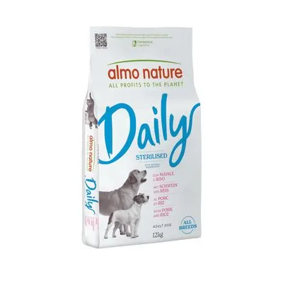 Almo Nature Daily Sterilised all Breeds Porc & Riz pour chien
