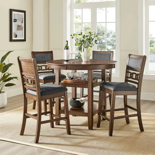 Pasadena (5-Piece) Counter Dining Table Set by Vilo Home - Brown/Gray
