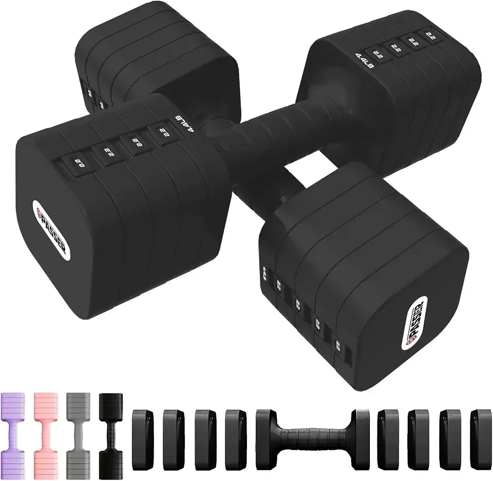 Adjustable Dumbbell Set, Adjustable Weights for Women/Men 22LB/44LB Pair