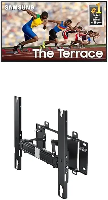 SAMSUNG 75-Inch Class Neo QLED 4K The Terrace Full Sun, Neo Quantum HDR+, Dolby Atmos, Weatherproof, Outdoor TV, (QN75LST9DAFXZA, 2024) 65" & 75" The Terrace Wall Mount