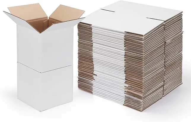 SPEPLA 6x6x6 Shipping Boxes for Small Business,40 Pack White Corrugated Cardboard Box for Packaging, Mailing, Storage