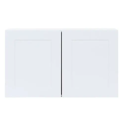Edson 30-inch W x 18-inch H x 12.5-inch D Shaker Style Assembled Kitchen Wall Cabinet/Cupboard in Solid White (W3018)