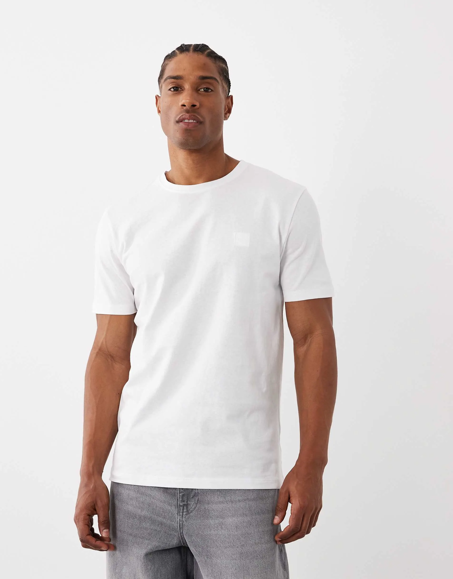 BOSS Orange Tales box logo t-shirt in white