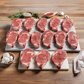 Great Southern Grass Fed Beef, All Natural, Antibiotic Free, Ribeye Steaks, (14/12 Oz. Each Steak), 14 Total Packs, 10.5 Lbs. Total