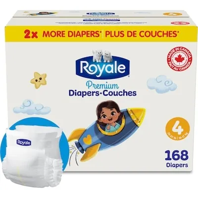 Premium Diapers, Size 4 - 168 Count, Disposable Baby Diapers