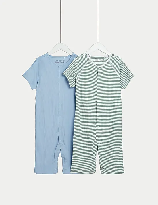 2 Pack Adaptive Pure Cotton Rompers (3-16 Yrs)