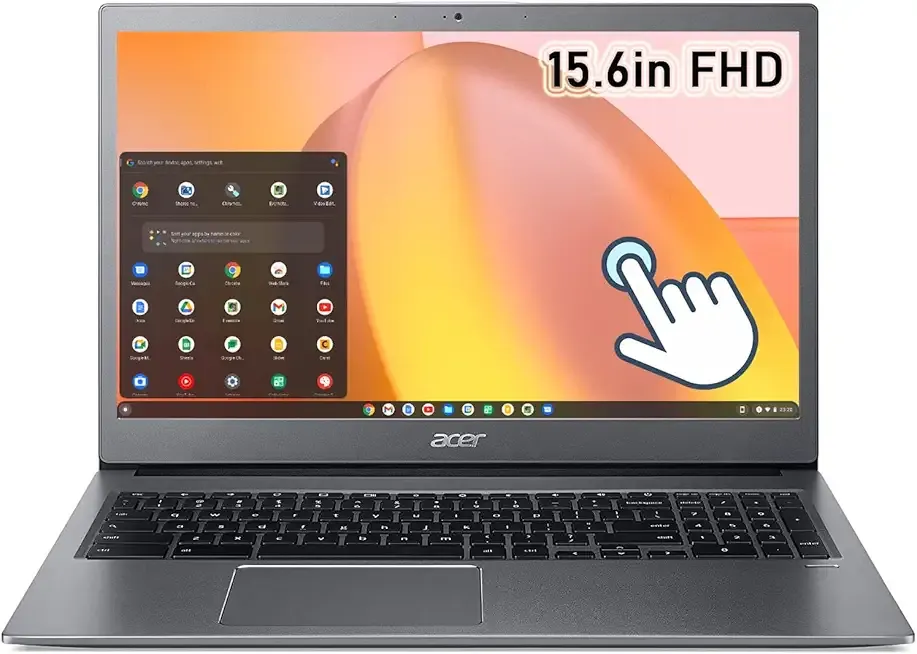 acer Chromebook 715 Touchscreen Laptop CB715-1W Computer, 15.6in FHD(1920×1080) Display, Intel Core i3-8130U, 4GB RAM, 128GB SSD, Chrome OS (Renewed)