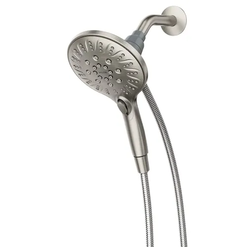 Attract 6-Setting 5.5-Inch Diameter Handheld Shower Head with Magnetic Dock in Brushed Nickel