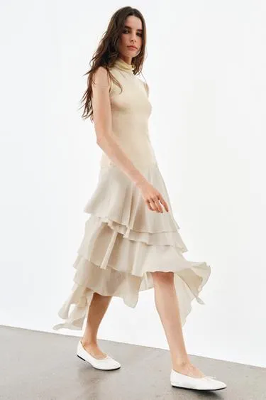 ZW COLLECTION FLOWING RUFFLE SKIRT