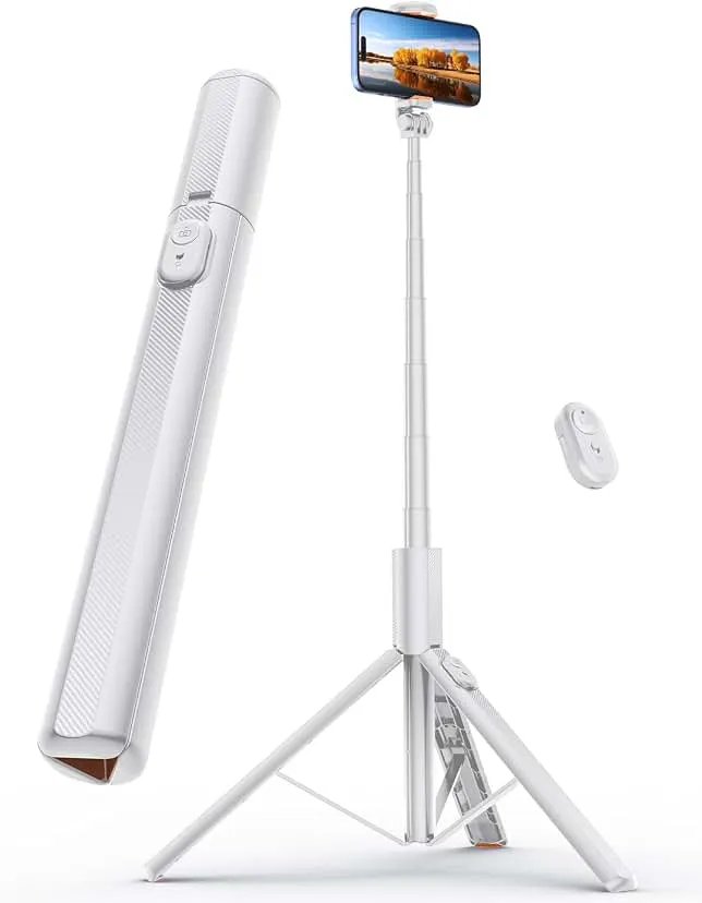 ANXRE 71" Phone Tripod, NT79 Extendable Selfie Stick with 1/4" Camera Mount for Cell Phone&Camera, Phone Tripod Stand Holder with Remote Compatible with iPhone Android, Camera