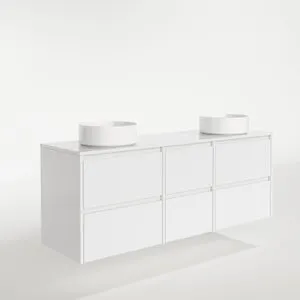 Mueble de baño Moon blanco 160x45 cm (lavabo no incluido)