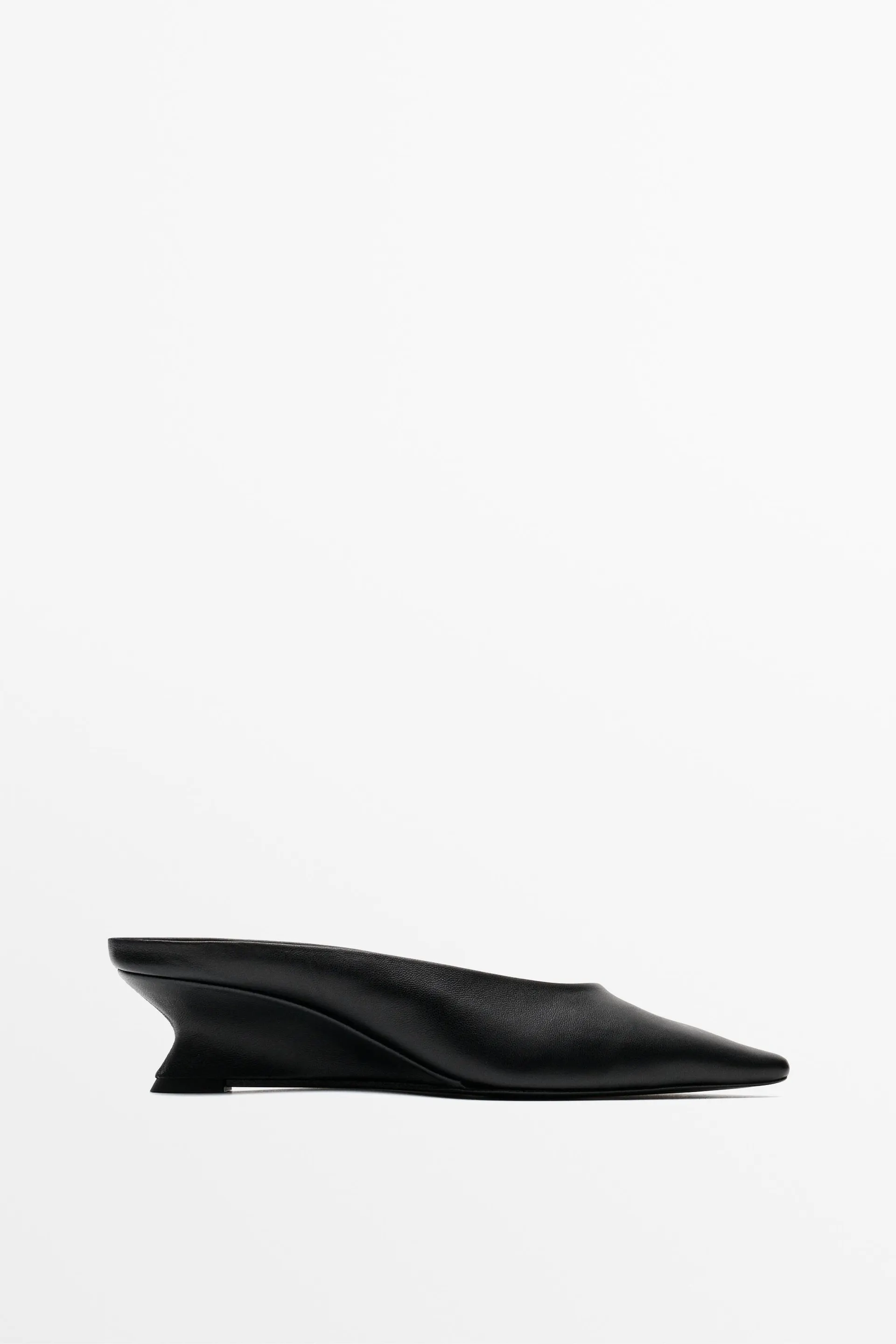 Wedge heel mule shoe