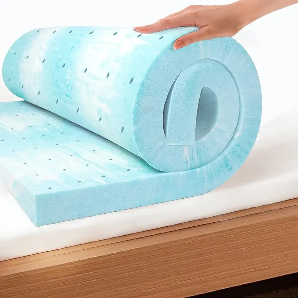EGO 3 Inch Queen Mattress Topper Gel Memory Foam for Pressure Relief