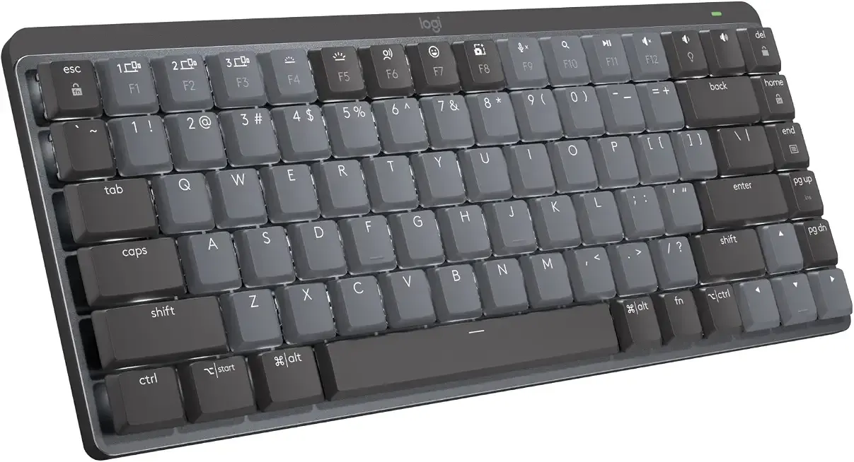 Logitech MX Mechanical Mini Bluetooth Keyboard, Tactile Quiet Switches, Backlit, Multi-Device, Carbon Neutral (Renewed)