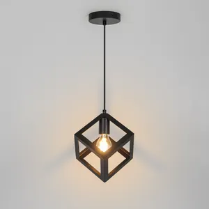 Lampadario Design Polywood nero paralume nero E27 Ø16cm INSPIRE