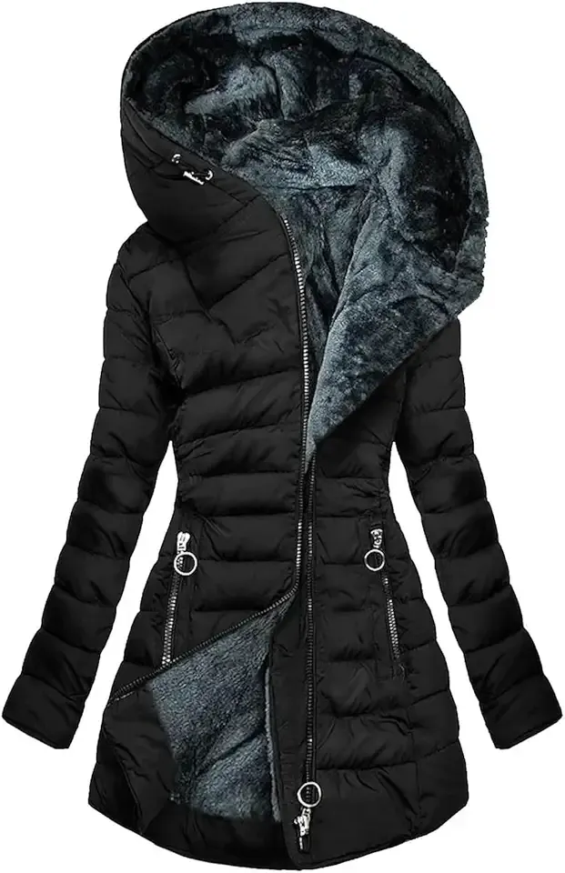 Womens Puffer Down Jacket 2024 Warm Winter Coats Jackets Hooded Thicken Parkas Plus Size Trendy Clothing With Hood