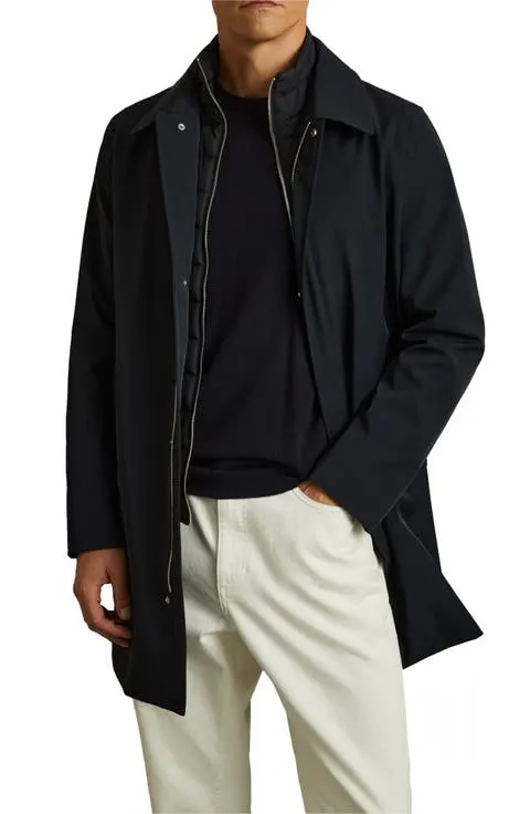 Logan Water Resistant Overcoat with Removable Funnel Neck Insert