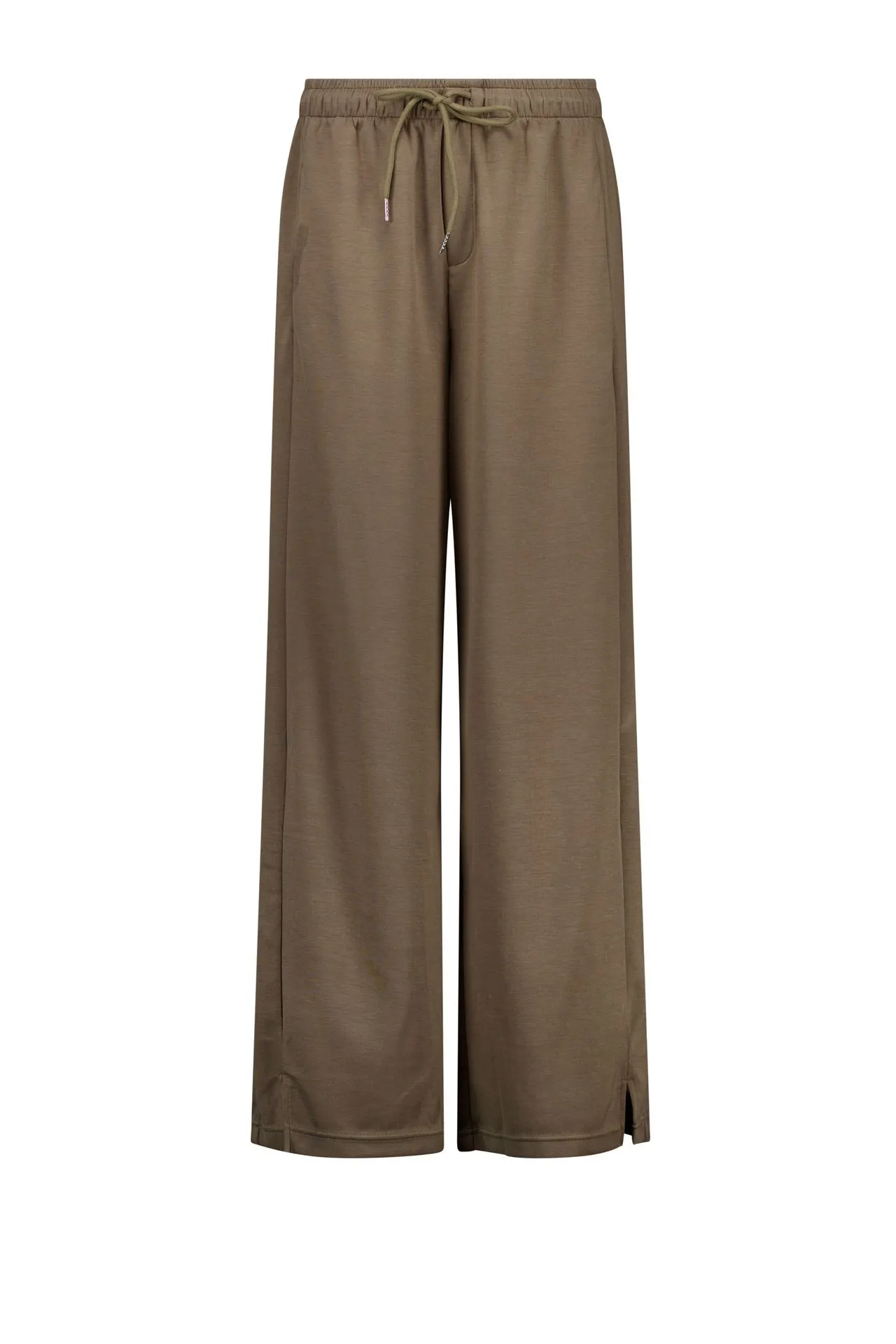 Wide fit broek | Donkergroen