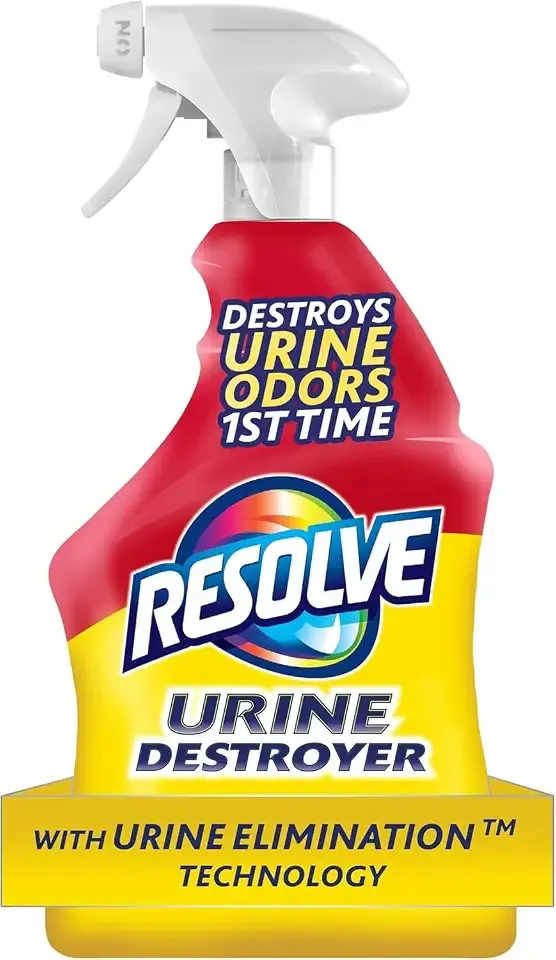 Resolve Urine Destroyer Enzyme Cleaner Spray, Pet Carpet Cleaner Solution | Enzyme cleaner spray for carpet stains; pet stain remover for dog urine, cat urine and odor control after accidents.