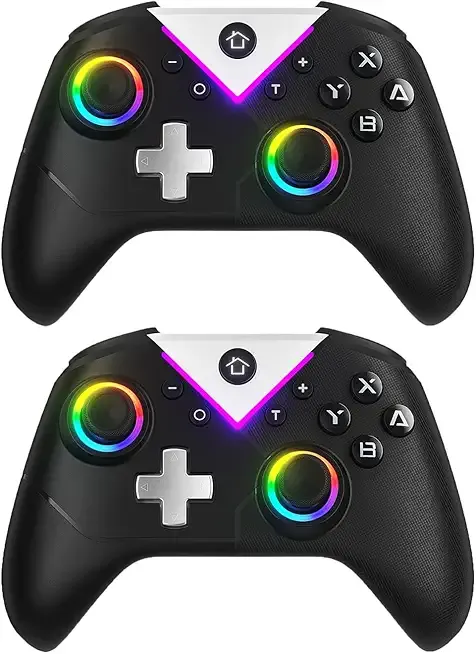 Dinosoo RGB Wireless Controller for Nintendo Switch 2/1 Lite/OLED, PC, with Bluetooth, Turbo, Macro, Hall Trigger, 6 Gyro Axis, Dual Vibration, Screenshot - 2 Pack