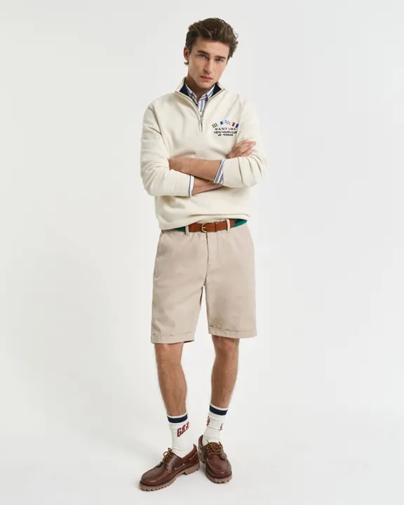 Regular fit solbleket chinoshorts