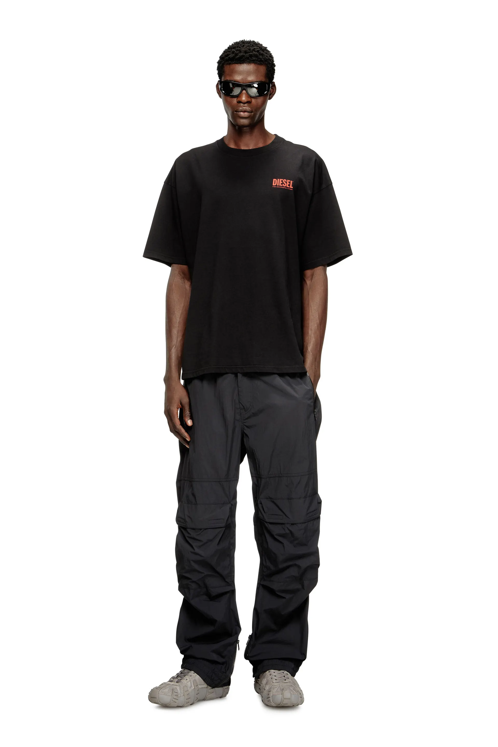 Cotton T-shirt with Diesel Biscotto print