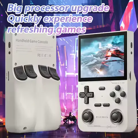 GAMINJA K36 Handheld Game Console 3.5Inch IPS 640x480 Screen Built in 64GB Simulator Games Portable Handheld Game Console