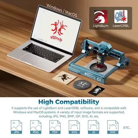 Mini Laser Engraving Machine 3W Laser Engraving Machine, 0.04 mm High Precision Laser Engrave us