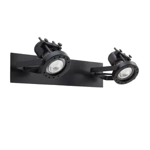 Faretto decorativo senza fonte luminosa TECHNIC NERO OPACO in alluminio nero GU10 42W INSPIRE 2 luci