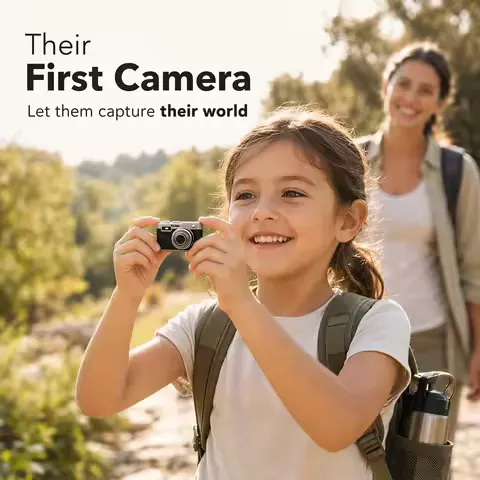 Rollei Mini Keychain Digital Camera 1080P for Family Travel Camping Vlog | Mini Vintage Camera, FHD Small Retro Digital Camera with 0.96 Inch Colour Screen, Compact Photo Camera with Flash & Recording