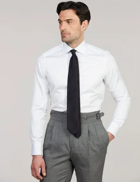 Slimline Twill Shirt Contrast White
