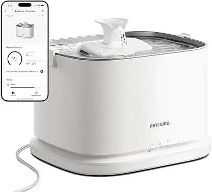 PETLIBRO Upgrade Cat Water Fountain Stainless Steel Tray,…