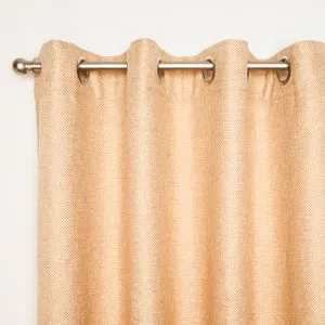 Cortina ollaos Cindy poliéster liso arena RIOMA de 140x270cm