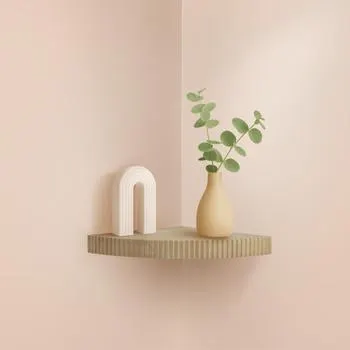 Wandplank ONNIA Hoek Ribbel Naturel