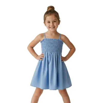 Vestido Fantastic Niña Resorte En Pecho Con Tirantes
