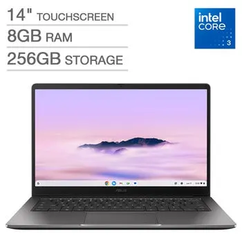 ASUS Chromebook Plus CX 14" Touchscreen Laptop with Google AI - Intel Core 3 Processor - FHD (1920 x 1080) - 8GB RAM - 256GB Storage - Chrome OS