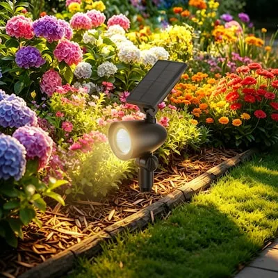 60 -Lumens 1 -Watt Black Warm White Solar LED Spot light