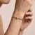 Armband in edelstaal, druppelvormige steen