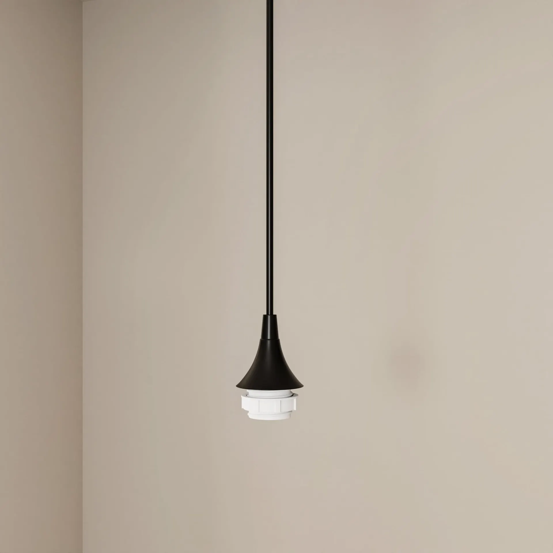 Mix and Match 1 -Light Matte black Transitional Cylinder Mini Hanging Pendant Light