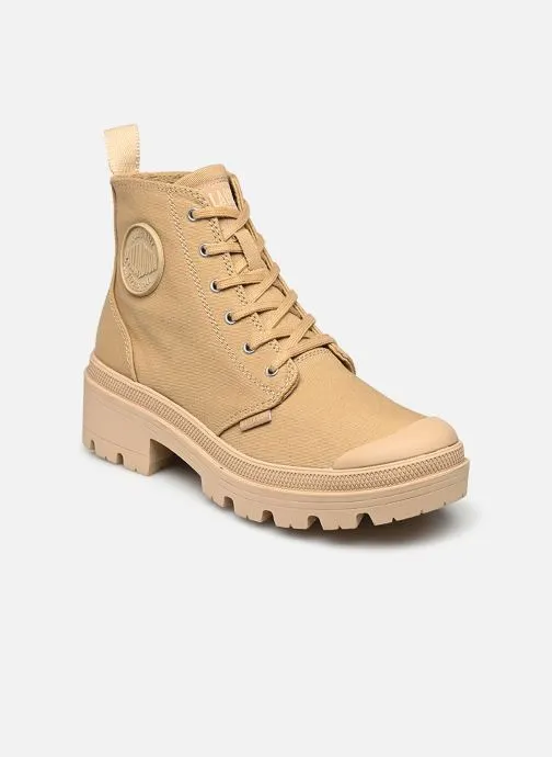 Veterlaarsjes PALLABASE TWILL W dames beige