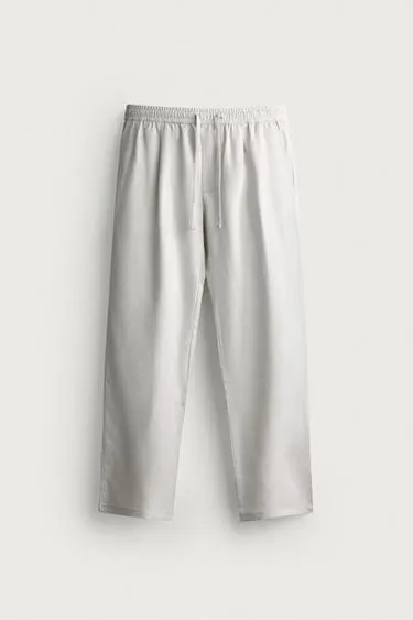 100% LYOCELL RELAXED FIT TROUSERS