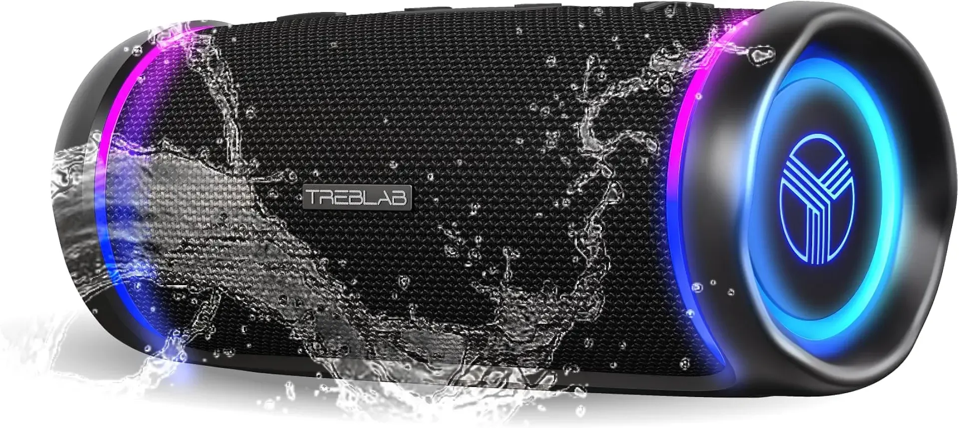 TREBLAB HD77 Bluetooth Speaker - Powerful 360° Sound with Impactful Bass, 30W Portable Wireless Audio, 20H Battery, IPX7 Waterproof, TWS Stereo, Shockproof Design for Outdoor, Beach, Pool, Jobsite