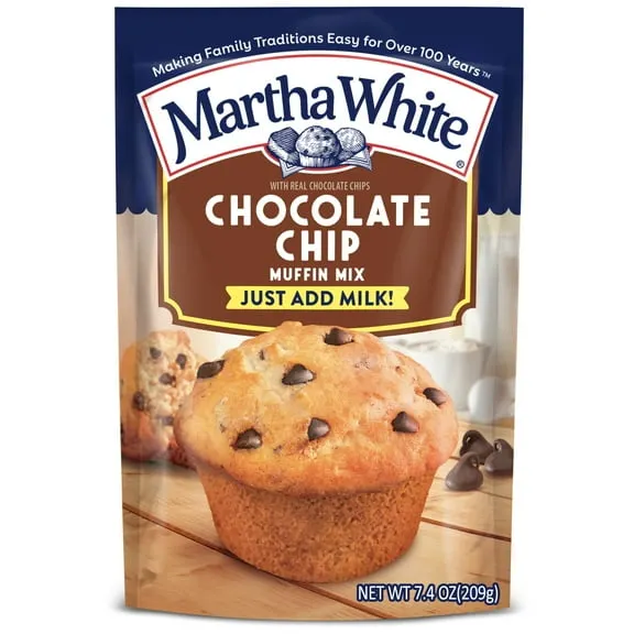 Martha White Chocolate Chip Muffin Mix, 7.4 oz Bag $1.24 16.8 ¢/oz