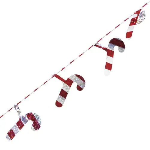 Enchanted Forest® 50' Red & White Candy Canes Wire Tinsel Christmas Garland