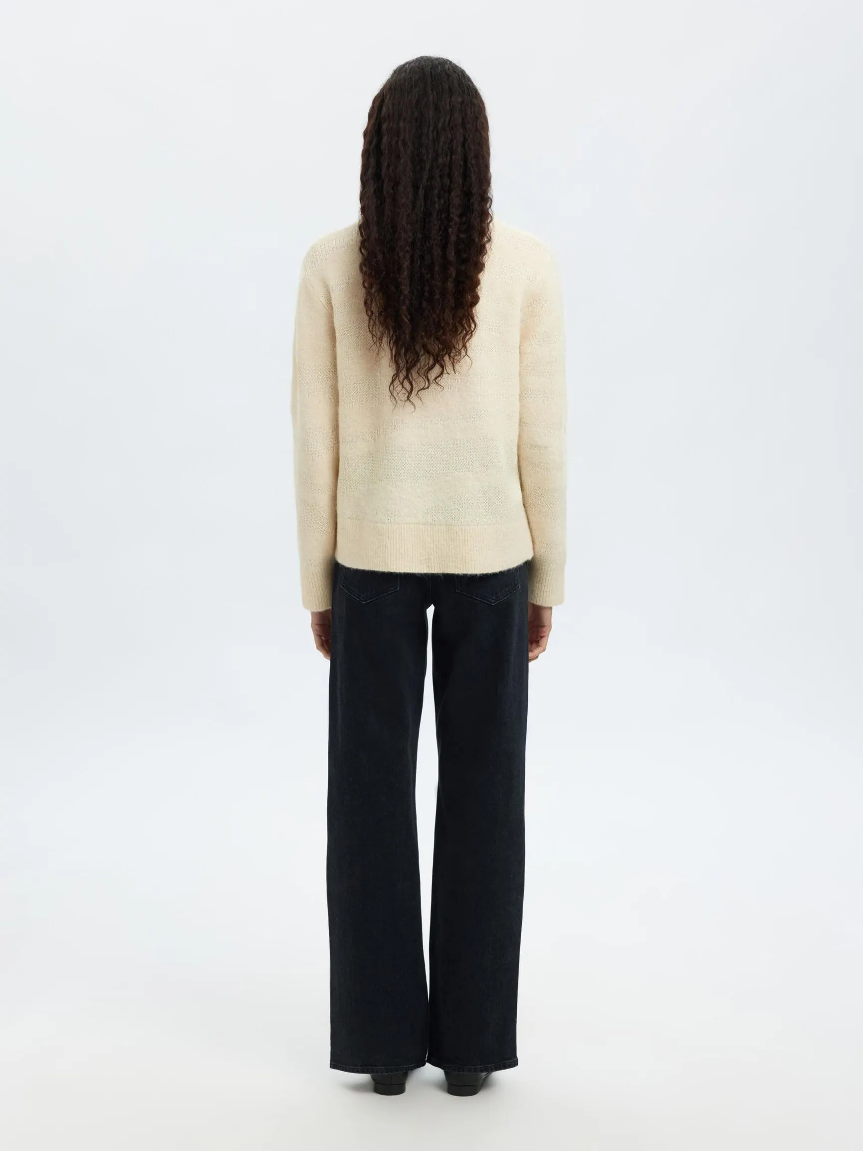 LANGERMET STRIKKET PULLOVER