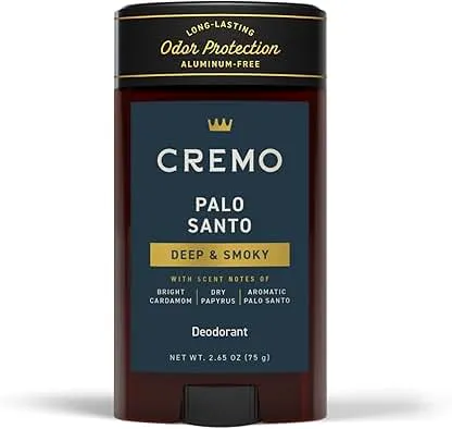 Cremo Palo Santo Aluminum Free Deodorant for Men, 48-h…