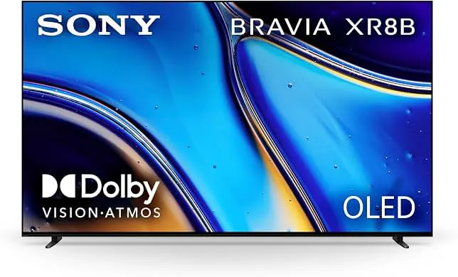 Sony 65 Inch BRAVIA XR8B OLED 4K HDR Smart Google TV (K-65XR8B) | XR Processor with AI Technology, Dolby Vision/Atmos, Exclusive Feat…