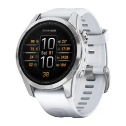 Garmin Epix Pro Gen 2 Smart Sports Watch (Silver with Whitestone Band, 42mm)
